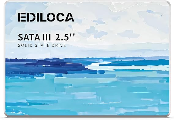 Ediloca 256GB SSD Internal Solid State Drive, 2.5" SATA III 6Gb/s, Up to 400MB/s Read Speed, 3D NAND Flash, Shock Drop-Proof for PC/Laptop/Desktop/NAS, Compatible with Windows/Mac/Linux (ES580E)
