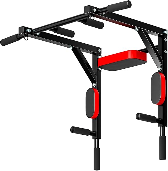 Pull Up Bar For Doorway,2 in 1 Home Gym Equipment Max Capacity 440 lbs Chin Up Bar,Portable Upper Body Fitness Workout Bar Strength Training Door Frame Pull-up Bars for Home Gym