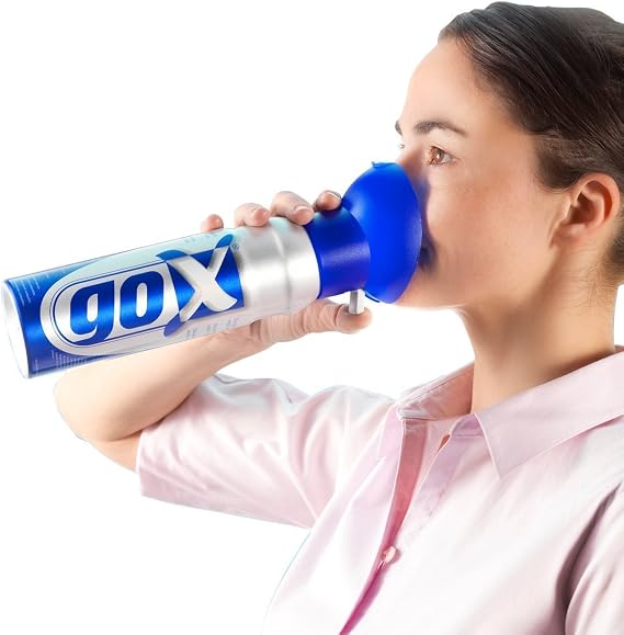 GOX - 6 Litre Pure Oxygen in One Can to Stimulate and Increase Energy Ideal for Sports Allergies and Temporary Fatigue