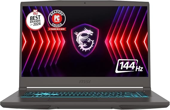 msi Thin 15 Laptop: Intel Core i5-13420H, GeForce RTX 4060, 15.6" FHD 144Hz, 16GB DDR5, 1TB NVMe SSD, USB 3.2 Gen1 Type C w/DP, Cooler Boost 5, Win 11 Pro