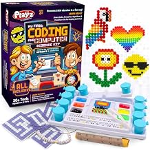 Playz My First Coding & Computer Science Kit - Learn About Binary Codes, Encryption, Algorithms & Pixelation Through Fun Puzzling Activities Without Using a Computer for Boys, Girls, Teenagers, Kids