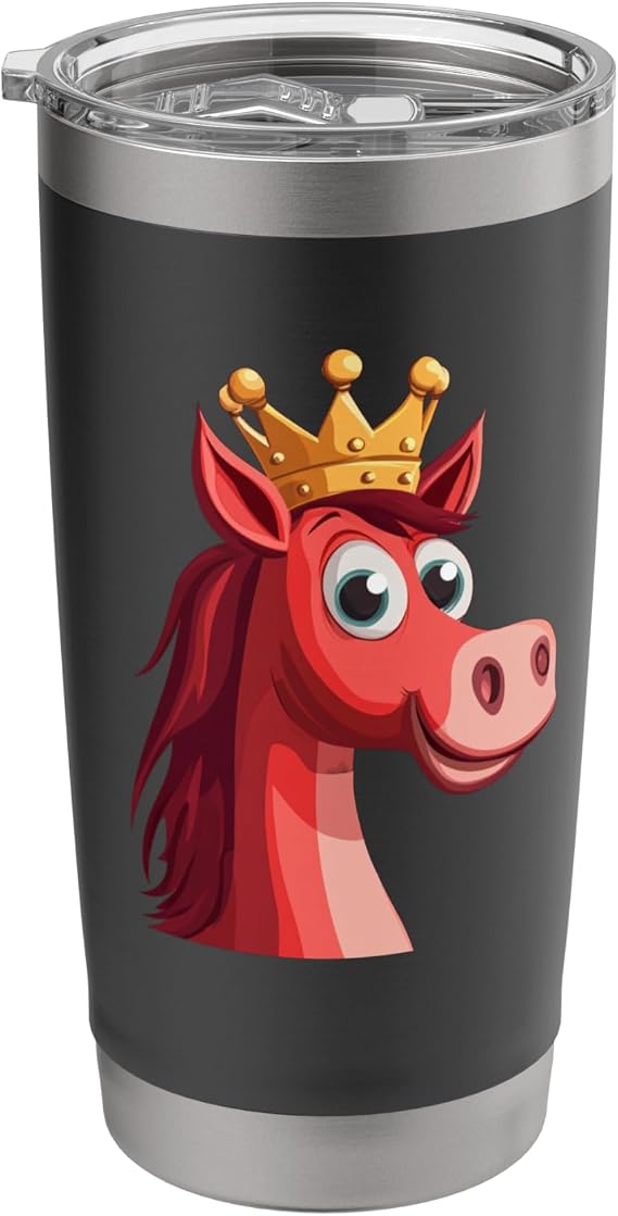 Red Horse and Royal Crown Costume for Kingdom Horses Stainless Steel Insulated Tumbler