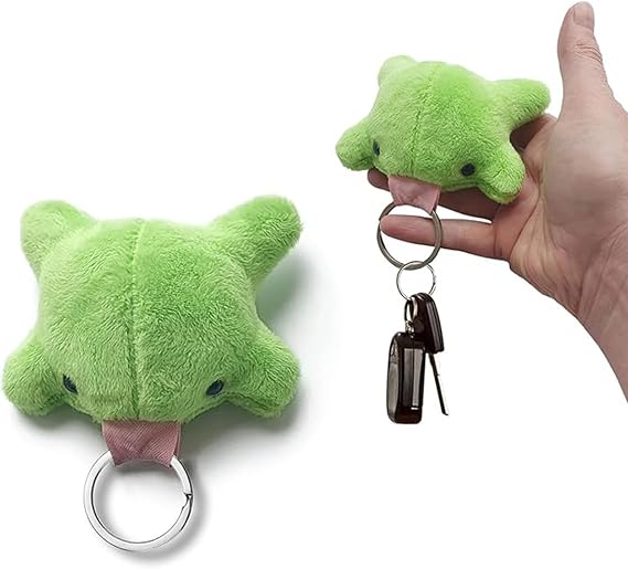 Cute Frog Keyring, Kawaii Frog Plush Keyring, Green Frog Coin Purse Bag Charms Funny Frog Decor Car Keys Anniversary