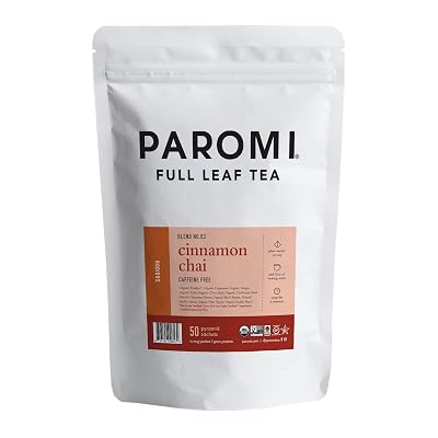 Paromi Cinnamon Chai Rooibos, Resealable Pouch, 50 Count