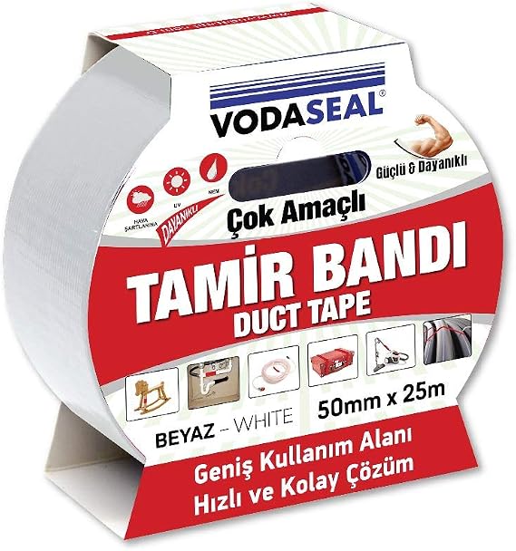 Vodaseal Çok Amaçlı Tamir Bandı, 50Mmx25Mt, Beyaz