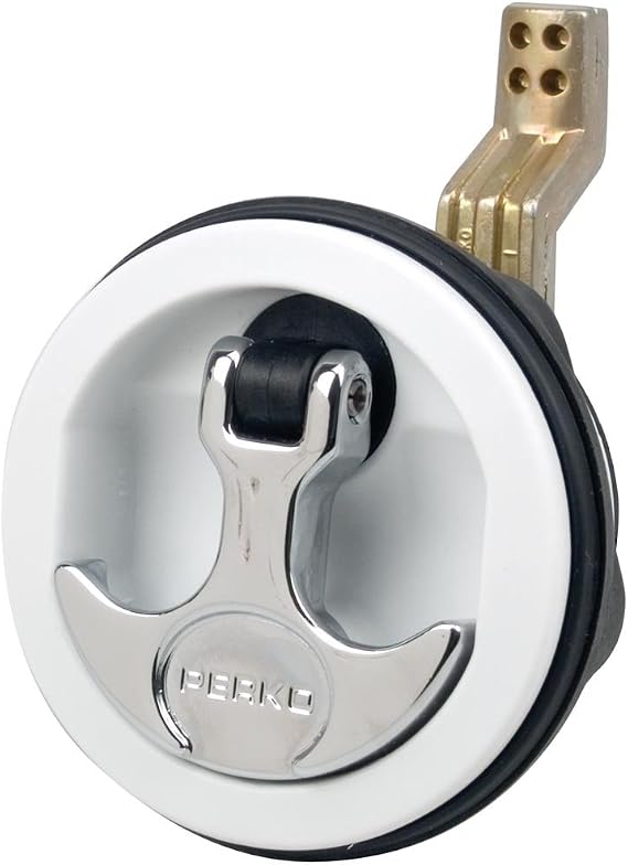 Perko 1092DP1WHT White T-Handle Surface Mount Latch - 3/4" - 2-3/8"