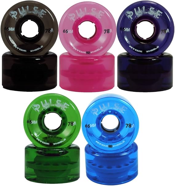 ATOM SKATES 43225-3392 Pulse 78A,65mm x 37mm (Green, Set of 4)