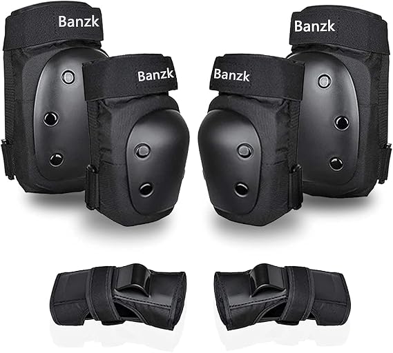 Adult Knee Pads Elbow Pads Wrist Guards for Adult Kids 6 in 1 Protective Gear Set for Skateboarding Biking Roller Skating Cycling Outdoor Sports