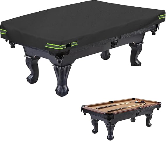 7 ft Pool Table Cover 600D Waterproof Dustproof Windproof Anti-UV Oxford Protective Cover for Snooker Table Pool Table Garden Furniture Garden Table