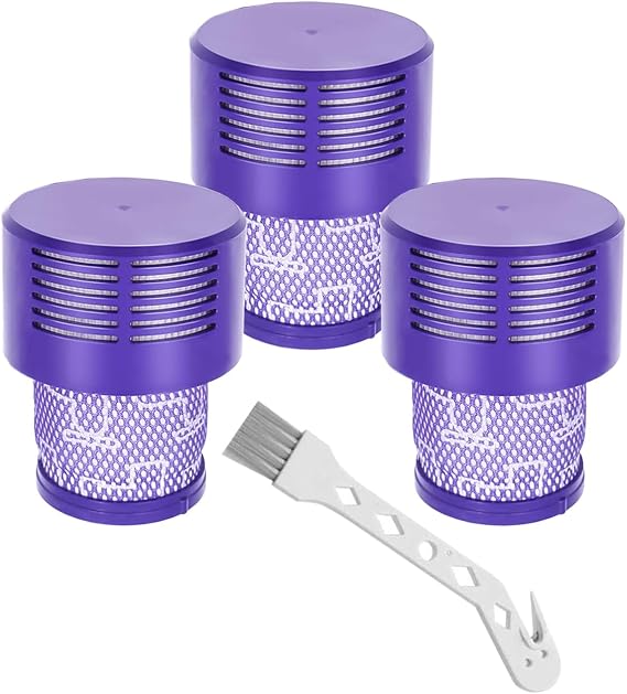 3 Pack Filters for Dyson Cyclone Series - V10 Absolute, Animal, Motorhead, Total Clean, SV12 Series, Replacement Filters