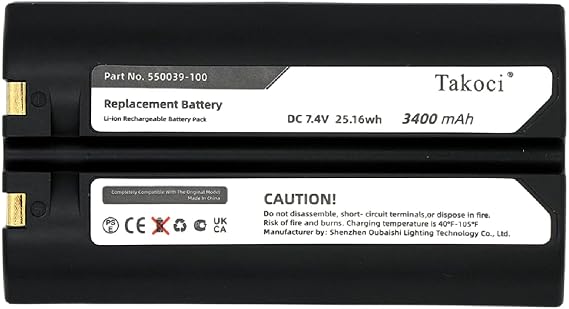 Replacement Battery for Intermec/Oneil PW40 PB4 PB20A MF4 6804 600 680 681 6808 782T Barcode Scanner,fits Part Number Intermec/Oneil 550039-100 ON41L1-D/G 320-082-021 320-081-021 320-082-122