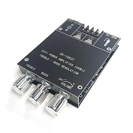 ZK-1002T Bluetooth-Compatible Amplifier HIFI 2.0 Channel 100Wx2 Module Kit