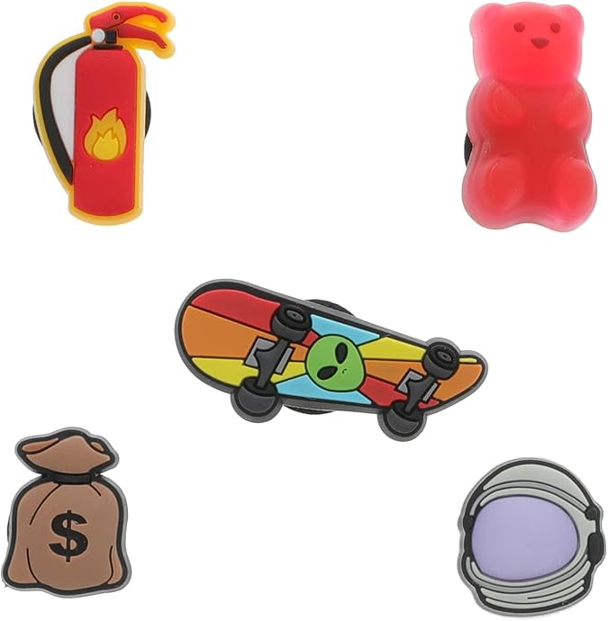 Crocs Jibbitz SHOE ACCESSORY 5-Packs | Jibbitz for Crocs, The Dude, Small