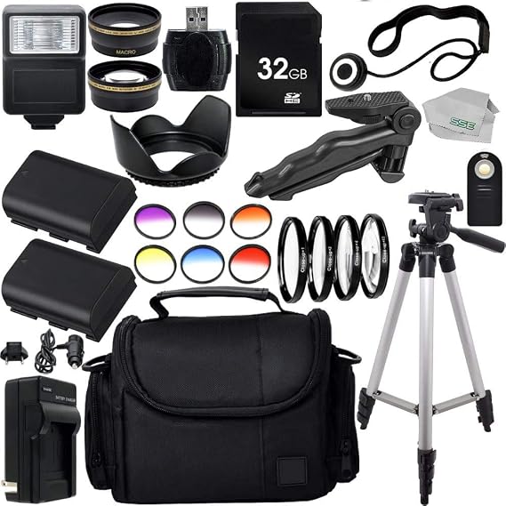 Ultimate 58mm Lens 28PC Accessory Kit for Canon EOS 70D 7D 7D Mark II 6D 60D 5D EOS 5D Mark III DSLR Cameras Includes Wide Angle & Telephoto Lenses + 4PC Macro Filter Kit + More