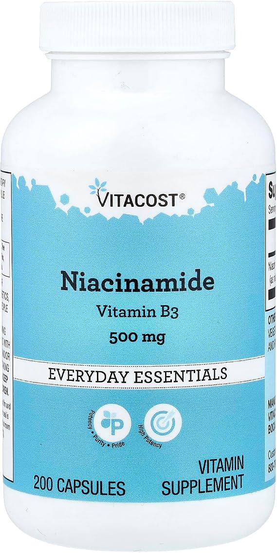 Vitacost Niacinamide, 500 mg, 200 Capsules