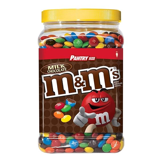 M&M'S Milk Candies Jar, Chocolate, 62 oz