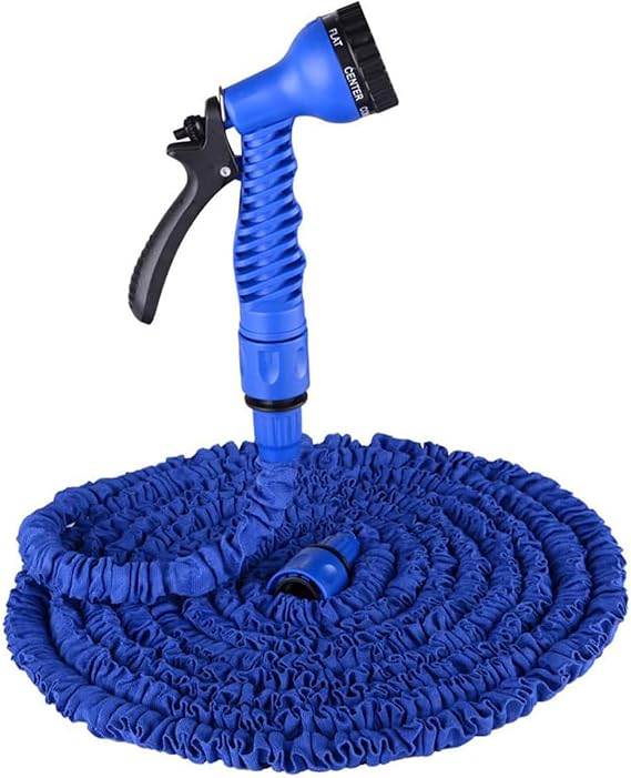 50FT Expanding Garden Water Hose Pipe with 7 Modes Spray Gun, Expandable Flexible Magic Hose Anti-Leakage Lightweight Easy Storage for Garden, Car Washing & Outdoor Cleaning