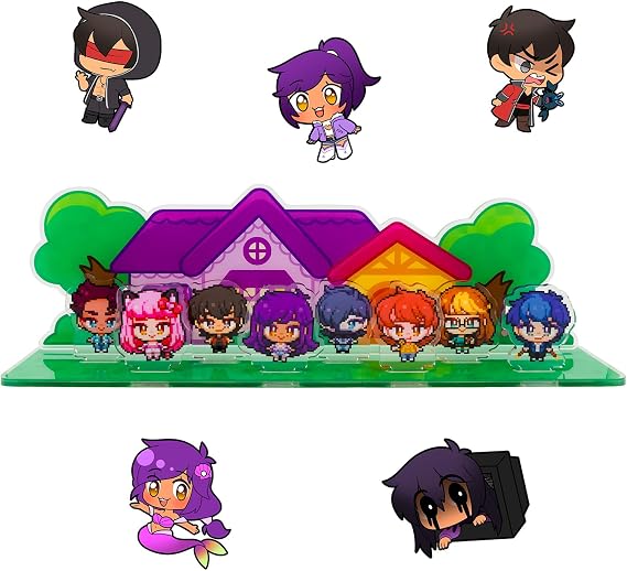 Aphmau Aphmeow Friends Pixel Standee & Sticker Pack Bundle - Officially Licensed Merch from YouTube Gaming Channel
