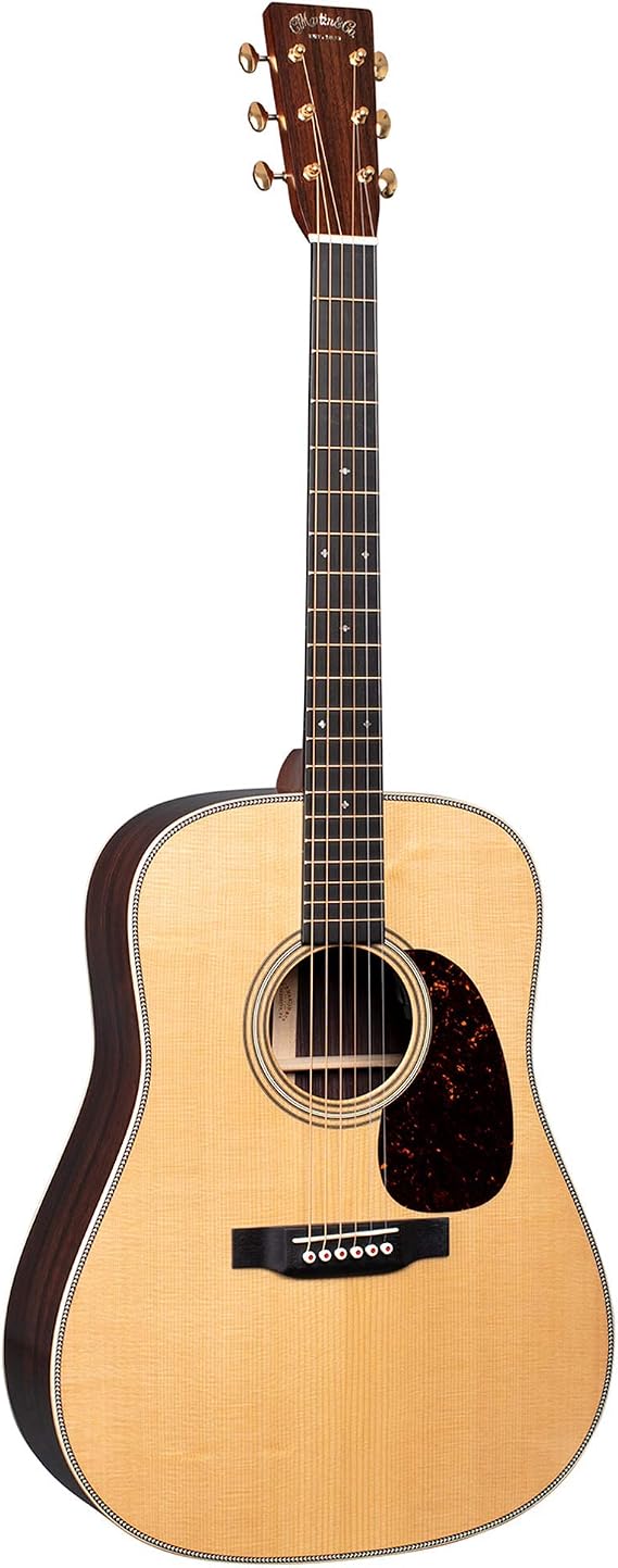 Martin Guitar D-28E Modern Deluxe Acoustic-Electric Guitar with Hardshell Gig Case, Sitka Spruce and East Indian Rosewood Construction, D-14 Fret and Vintage Deluxe Neck Shape