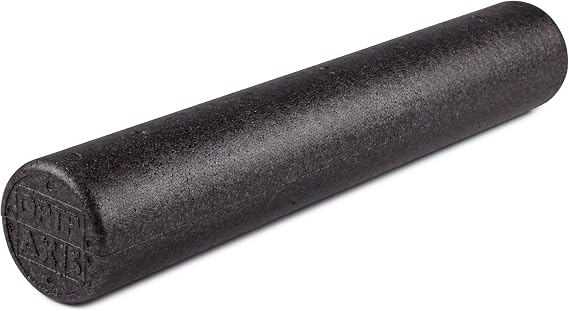 OPTP AXIS Firm Density Foam Roller Round, Black, 36" x 6" | High density foam roller for heavy use, physical therapy, yoga, Pilates, fitness exercise & sports training, smooth surface