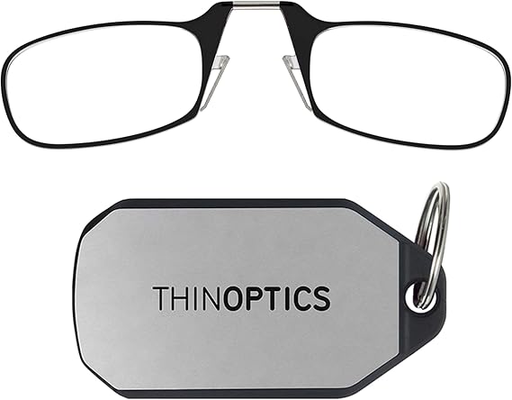 ThinOptics Reading Glasses + Keychain Case | Black Frame, 1.50 Strength Readers - Amazon Bookstore Featured Product