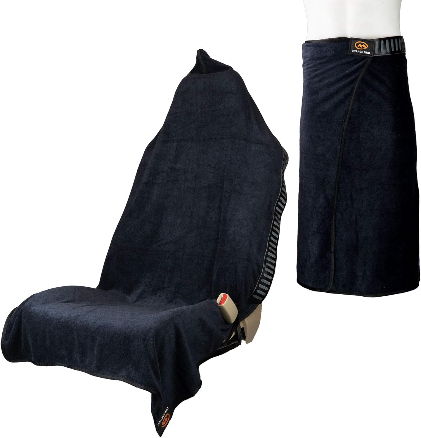 Transition & Seat Wrap V2.0, Automotive Seat Cover, Changing Kilt, and Multipurpose Towel Black