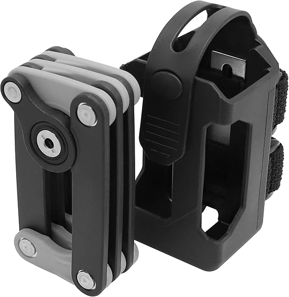 Bosvision Folding Bike Lock Heavy Duty Anti-Theft Bicycle Lock with 12 Hardened Steel Bars (30.7" / 78cm), 2 Disc Keys & Mount Bracket Compact, Drill-Resistant, Frame-Safe