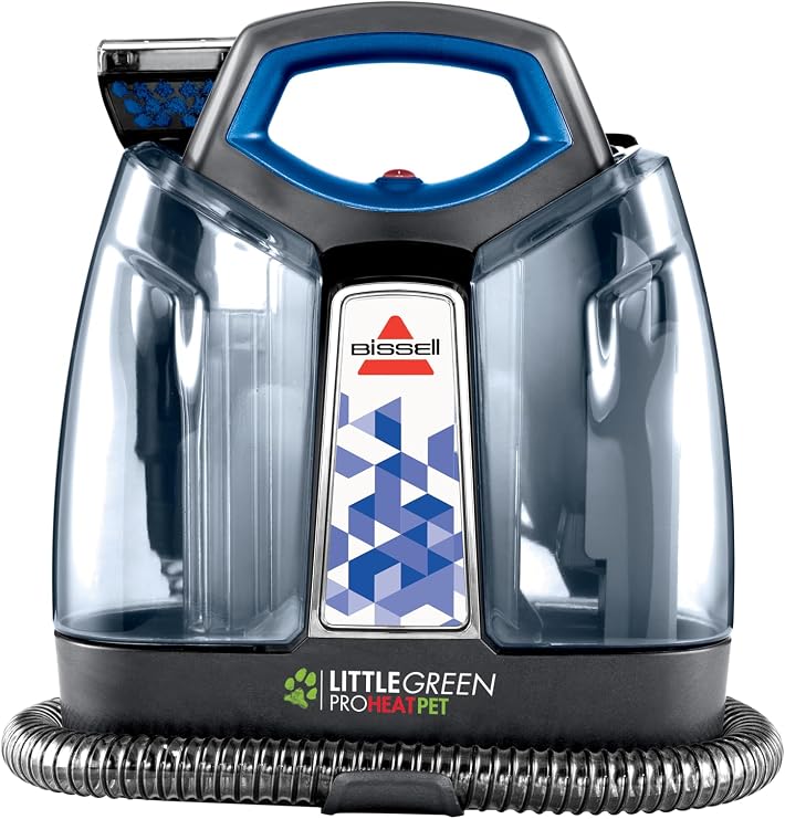 BISSELL Little Green Proheat Portable Deep Cleaner/Spot Cleaner and Car/Auto Detailer with Self-Cleaning HydroRinse Tool for Carpet and Upholstery, Blue
