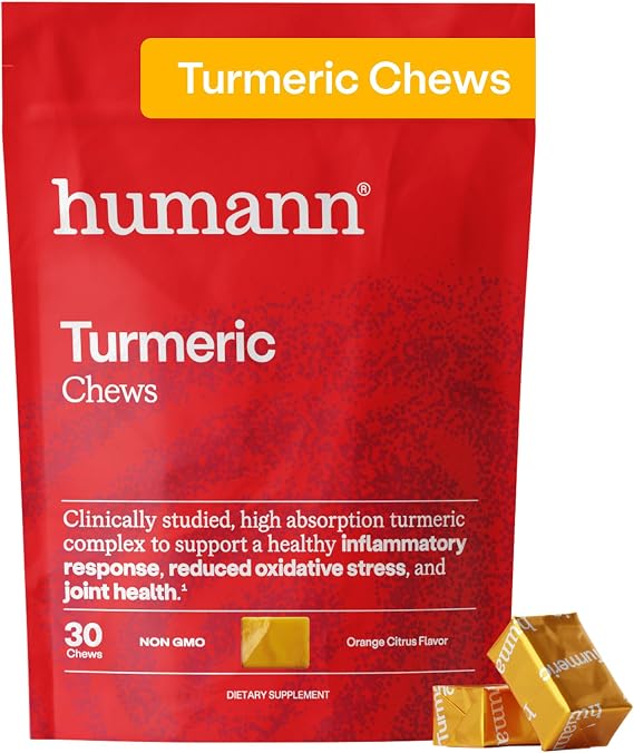 HumanN Turmeric Chews, Curcumin Complex, Orange Citrus Flavor, 30 Ct