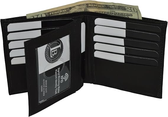 RFID HIPSTER WALLET WITH A MIDDLE FLAP By Leatherboss ...