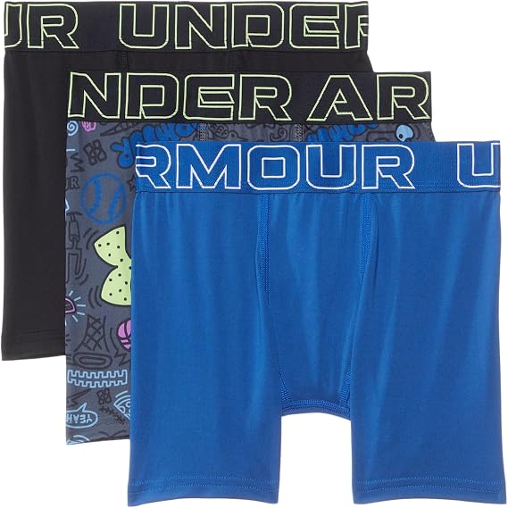 Under Armour Performance Tech- Prints 3-pack (big Kid)
