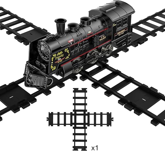 Hot Bee 1 Pcs Train Tracks Accessories Cross Train Track Railroad Building Toy Railway Rail for Hot Bee 30 Series Alloy Train Set, Gifts for 3 4 5 6 7 8+ Year Old Kids (Size:5CM/1.96IN)