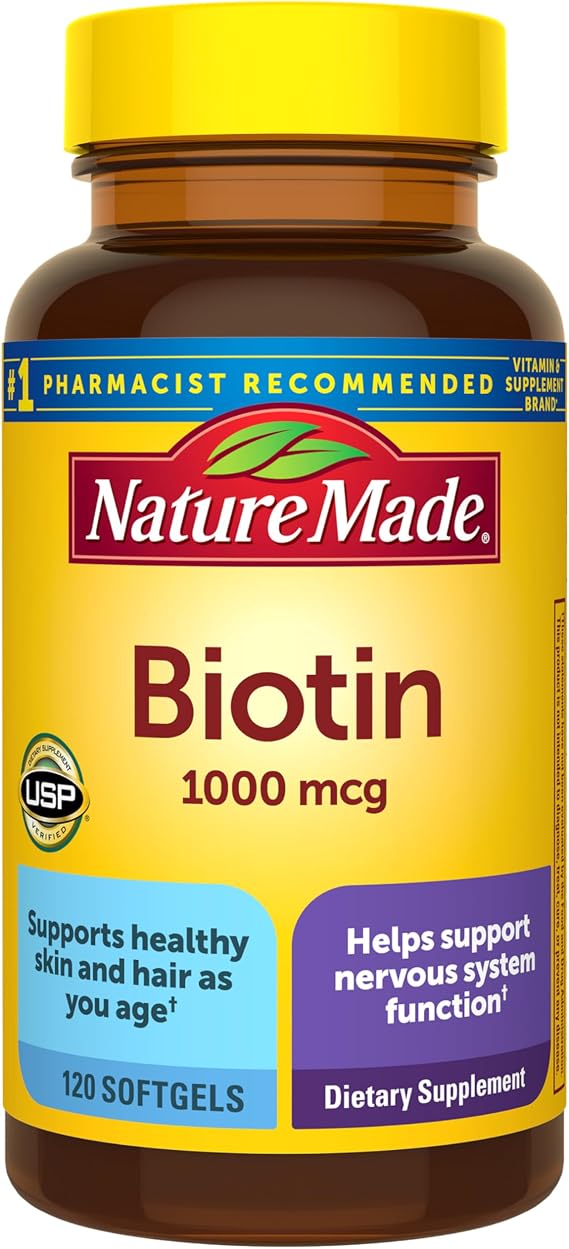 Nature Made Biotin 1000 mcg Softgels, 120 Softgels