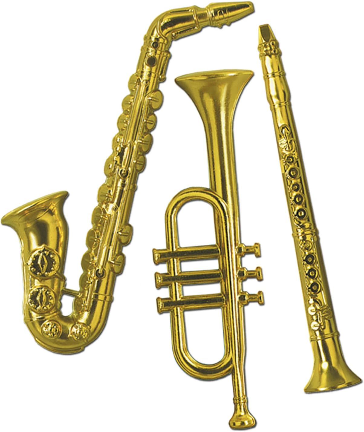 Beistle Gold Plastic Musical Instruments