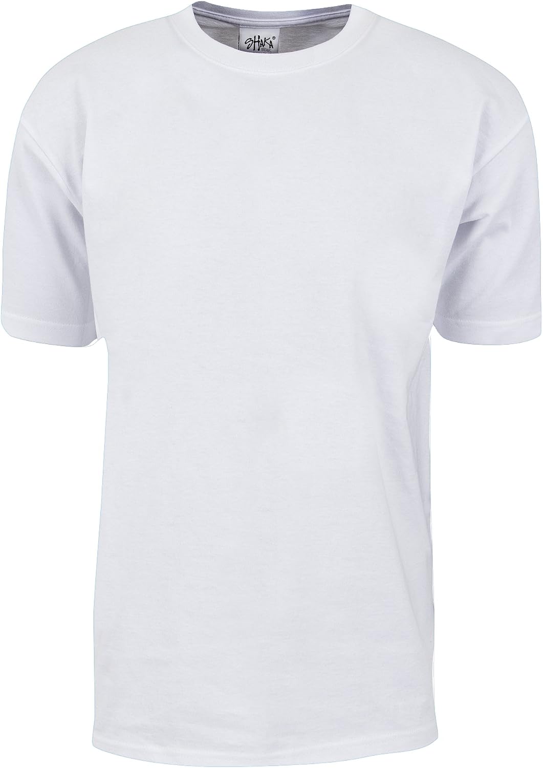 Shaka Wear Mens T Shirt – Max Heavyweight Cotton Short Sleeve Crew Neck Plain Tee Top Tshirts Regular Big Tall Size S-7XL