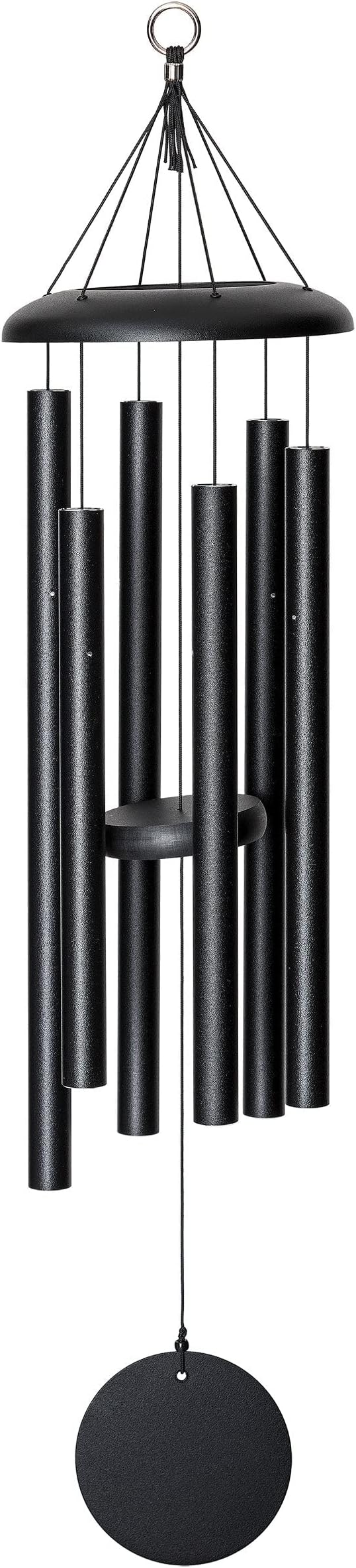 Corinthian Bells 36 Inch Black Large Metal Wind Chimes for Outside, Modern Outdoor Wind Chime, Made in USA