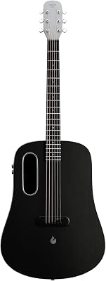 LAVA ME PRO Carbon Fiber Guitar with Effects Professional Acoustic Electric Guitar with Case Pick and Charging Cable FreeBoost, Space Gray, 41 Inch