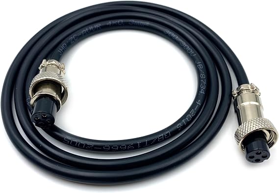 3.28ft GX12 4 Pin Cable Double Female Head Aviation Cordset, GX12 4 Pin Panel Mount Circular Metal Aviation Connector Adapter Female to Female (1Meter)