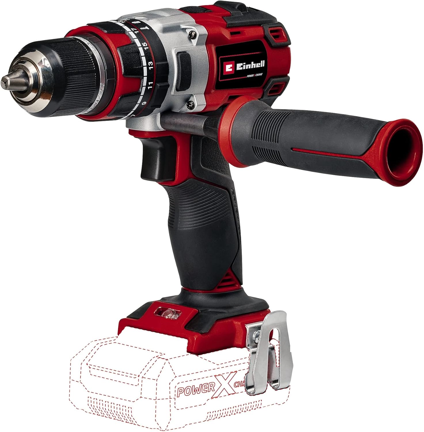 Einhell Professional Cordless Pulse Screwing TE-CD 18 Li-i BL Solo Power X-Change 18V, Impact Function, Coal-Free, 60 Nm, 2 Gears, 13mm Metal Mandrain, LED Light, battery not included - 4513860