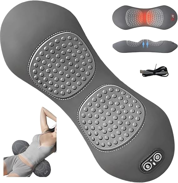 TheraBack 3-in-1Back Massager,Heat &Vibration&Traction,Pain Relief Sciatica | Massagers-Triple Fusion Back Massager,Neck Massagers,135° Golden Curvature,Ideal for Car/Bed/Office Chair/Travel,Relaxation
