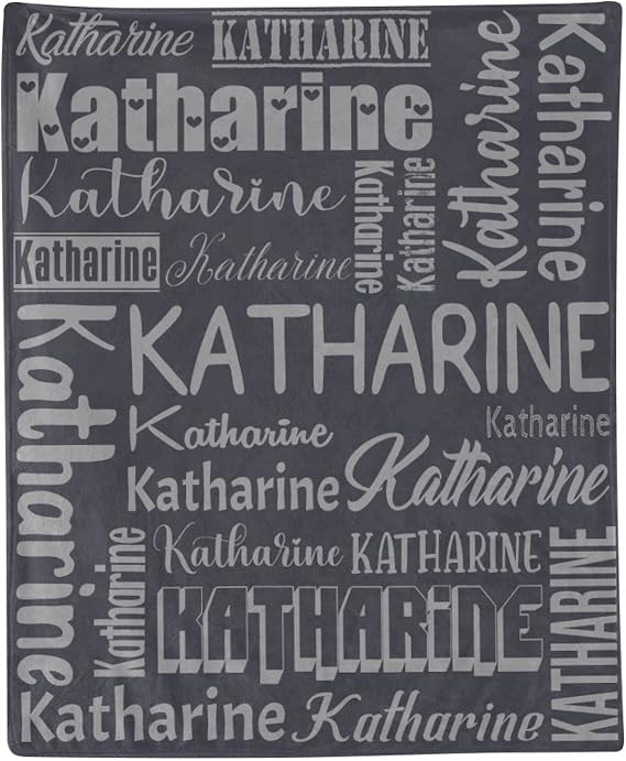 Personalized Blanket for Kids Adults Personalized Name Blanket Custom Blanket with Name Personalized Gifts for Christmas Birthday Valentines Day Mothers Fathers Day (Dark Gray, 40"x50")