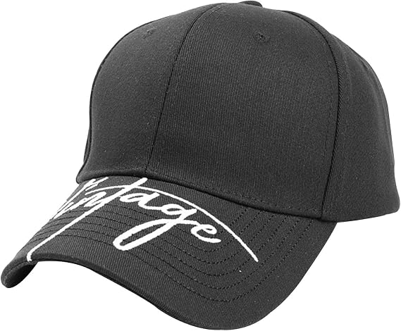 Women's Fish Hat Unisex Classic Low Profile Cotton Baseball Cap Embroidered Letters Soft Unconstructed Black, One Size