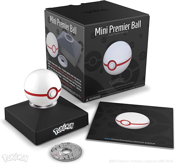 The Wand Company Pokémon Trainer Mini Poké Ball authentic replica (Mini Premier Ball)