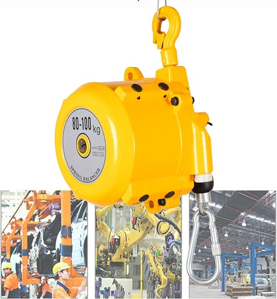 Retractable Spring Balancer Screwdriver Hanging Wrench Steel Wire Rope Measuring Tool for Assembly Line, Workshop and Automotive Equipment, Multifunctional Auxiliary Tools (Size : 80-100kg)