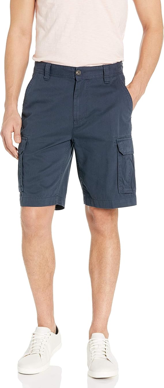 Amazon Essentials Men's 10" Classic-Fit Cotton Twill Cargo Shorts, Multiple Pockets (Available in Big & Tall)