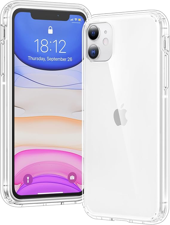 Clear Case for iPhone 11, Ultra Thin, Shockproof TPU Cover, Anti-Yellowing, Crystal Clear, Phone Case for Apple iPhone 11 - Clear