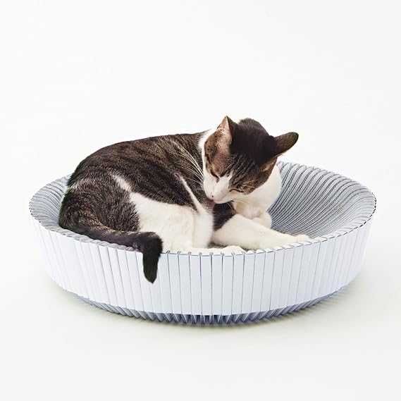 Nest Cat Scratcher Lounge Bed (Pearl White Un-Assembled)