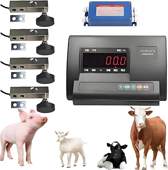 High Precision Livestock Weighing Kit，Electronic Livestock Scale Kit，with LED display ，Maximum Load 5000kg，for Cattle Pigs Sheep Goats 1000kg