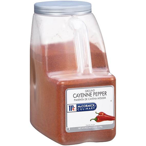 McCormick Culinary Ground Cayenne Pepper, 4.5 lb - One 4.5 Pound Box of Bulk Cayenne Pepper Powder for Back of House Use, Perfect for Rubs, Marinades and More