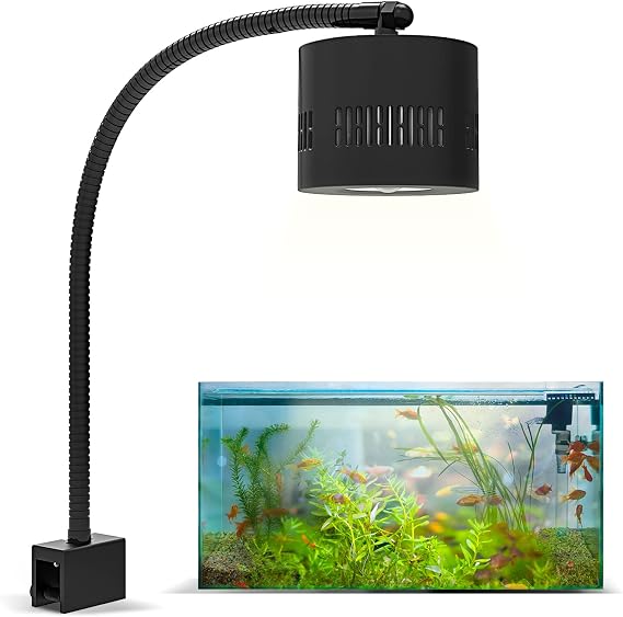 Lominie 70W Full Spectrum Aquarium Light, Planted Tank LED With Gooseneck | CRI 92.2 Illumination With Programmable Channels, Cooling System And Flexible Mounting For Plants, Moss And Freshwater Life